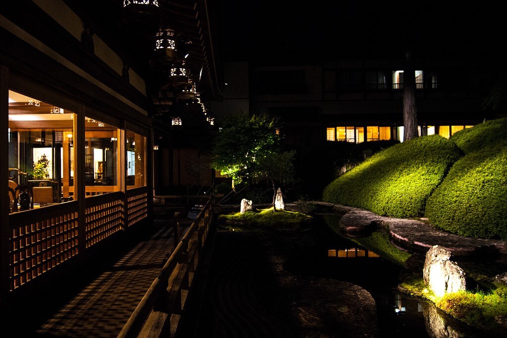 Fukuchi-in zen-garden, at night.