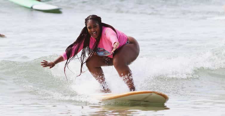 Cours de surf avec moniteur